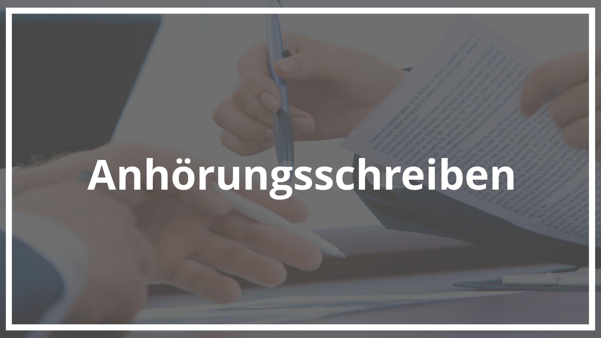 Anhörungsschreiben