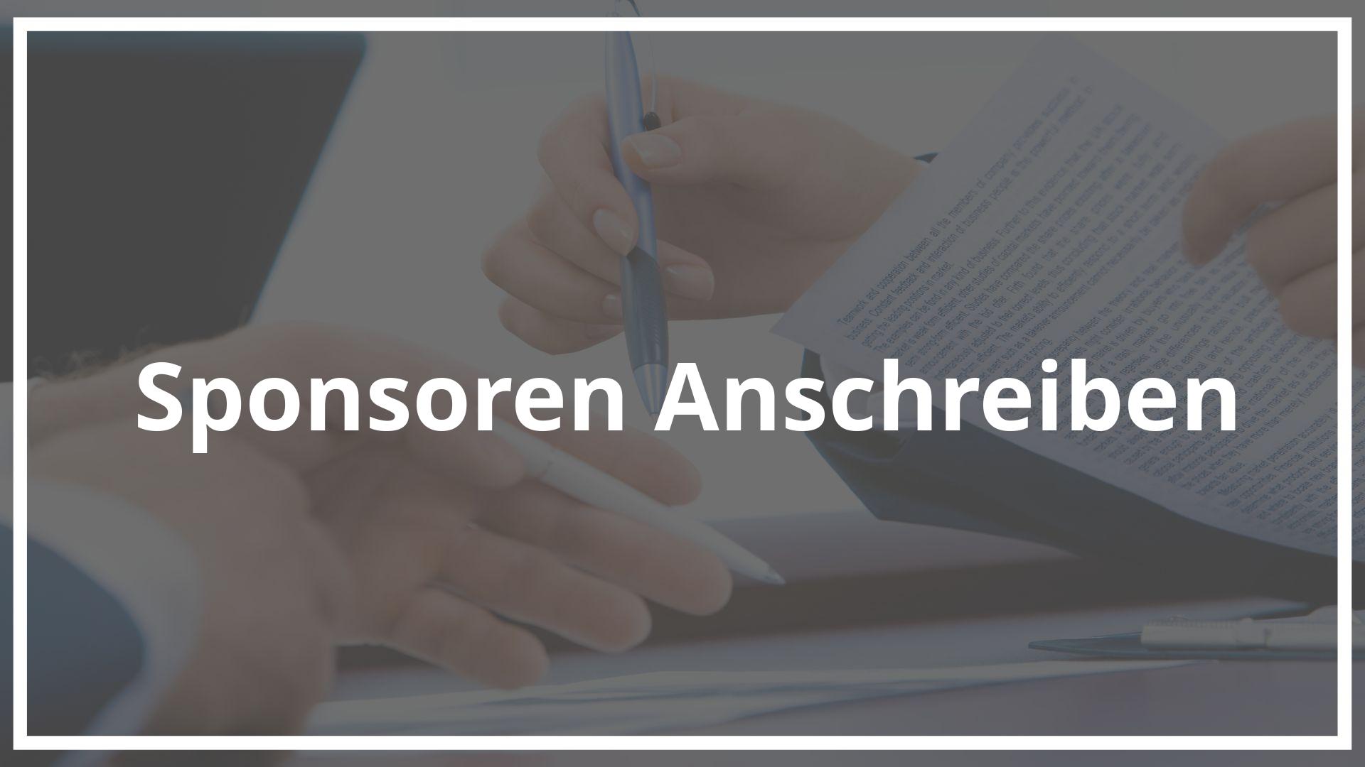 Sponsoren Anschreiben